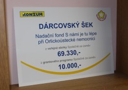 Bezmála 80 tisíc korun poslouží na nákup nových modelů kojence do Orlickoústecké nemocnice