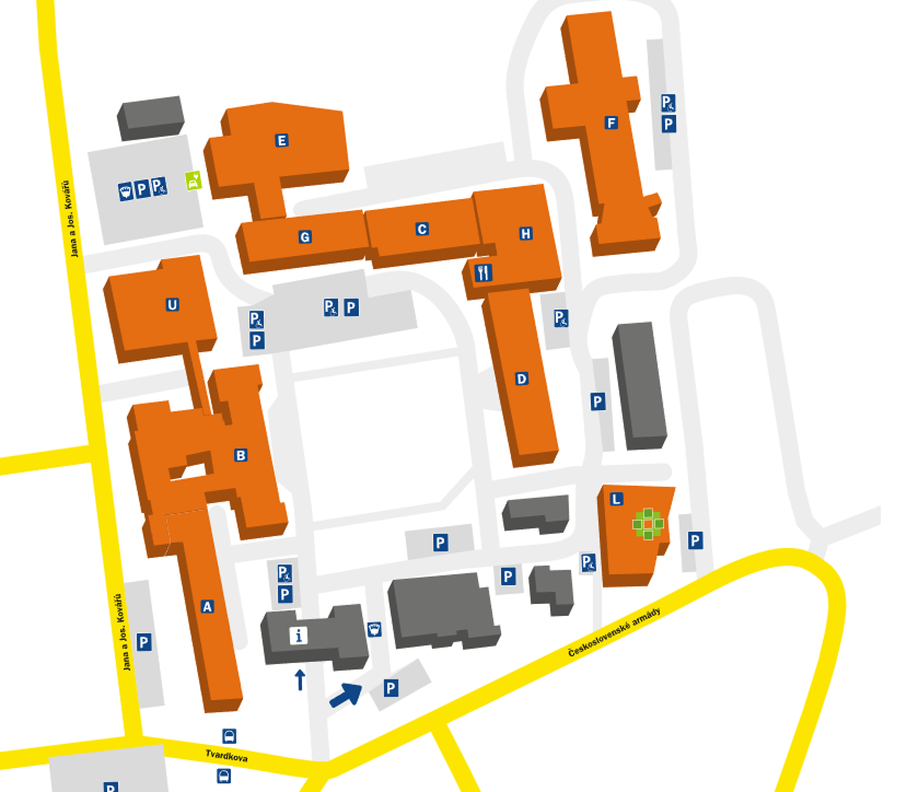 Mapa areálu